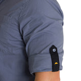 Camisa Manga Larga Hombre Convertible Azul Acero CAT