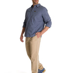 Camisa Manga Larga Hombre Convertible Azul Acero CAT