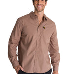 Camisa Manga Larga Hombre Convertible Café CAT