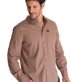 Camisa Manga Larga Hombre Convertible Café CAT