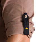 Camisa Manga Larga Hombre Convertible Café CAT