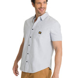 Camisa Manga Corta Hombre Oxford Relaxed Azul CAT