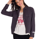 Camisa Manga Larga Mujer Heritage Uniform Boxy L/S Gris Oscuro Cat