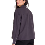 Camisa Manga Larga Mujer Heritage Uniform Boxy L/S Gris Oscuro Cat