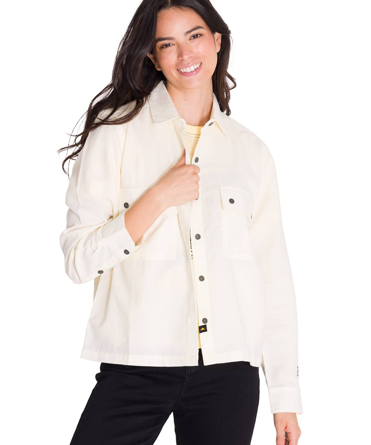 Camisa Manga Larga Mujer Heritage Uniform Boxy L/S Vainilla Cat