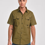 Camisa Manga corta Casual Hombre UTILITY S/S SHIRT Verde CAT