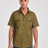 Camisa Manga corta Casual Hombre UTILITY S/S SHIRT Verde CAT