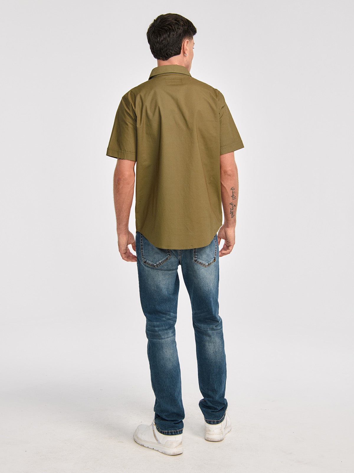 Camisa Manga corta Casual Hombre UTILITY S/S SHIRT Verde CAT