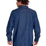 Camisa Manga Larga Casual Hombre Denim L/S Shirt Gris Cat