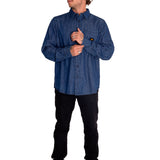 Camisa Manga Larga Casual Hombre Denim L/S Shirt Gris Cat