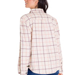 Camisa Manga Larga Mujer Flannel Relaxed L/S Rosa Pálido Cat