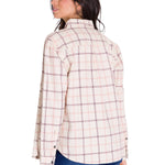 Camisa Manga Larga Mujer Flannel Relaxed L/S Rosa Pálido Cat