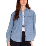 Blusa Manga larga Casual Mujer CHAMBRAY RELAXED L/S SHIRT Azul claro CAT