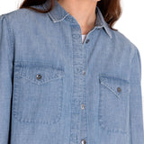 Blusa Manga larga Casual Mujer CHAMBRAY RELAXED L/S SHIRT Azul claro CAT