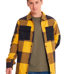 Camisa Manga larga Casual Hombre FLANNEL SNAP FRONT SHIRT JACKET Amarillo CAT