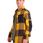 Camisa Manga larga Casual Hombre FLANNEL SNAP FRONT SHIRT JACKET Amarillo CAT