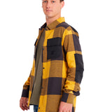 Camisa Manga larga Casual Hombre FLANNEL SNAP FRONT SHIRT JACKET Amarillo CAT