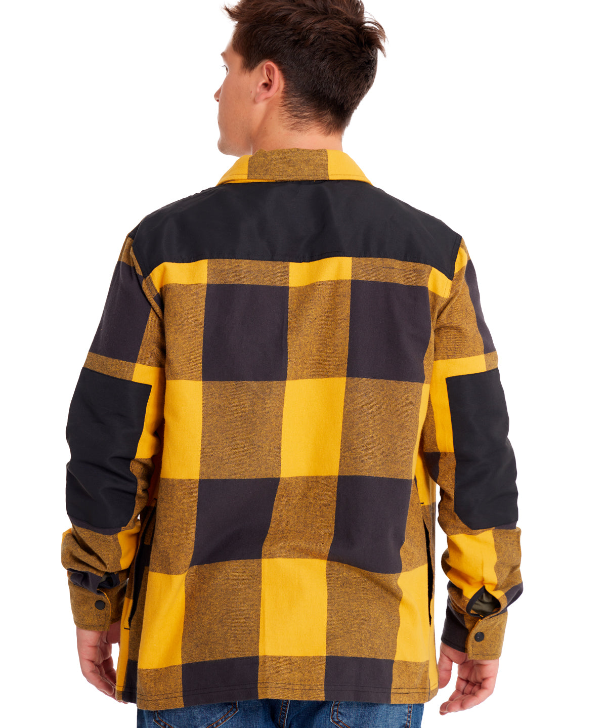 Camisa Manga larga Casual Hombre FLANNEL SNAP FRONT SHIRT JACKET Amarillo CAT
