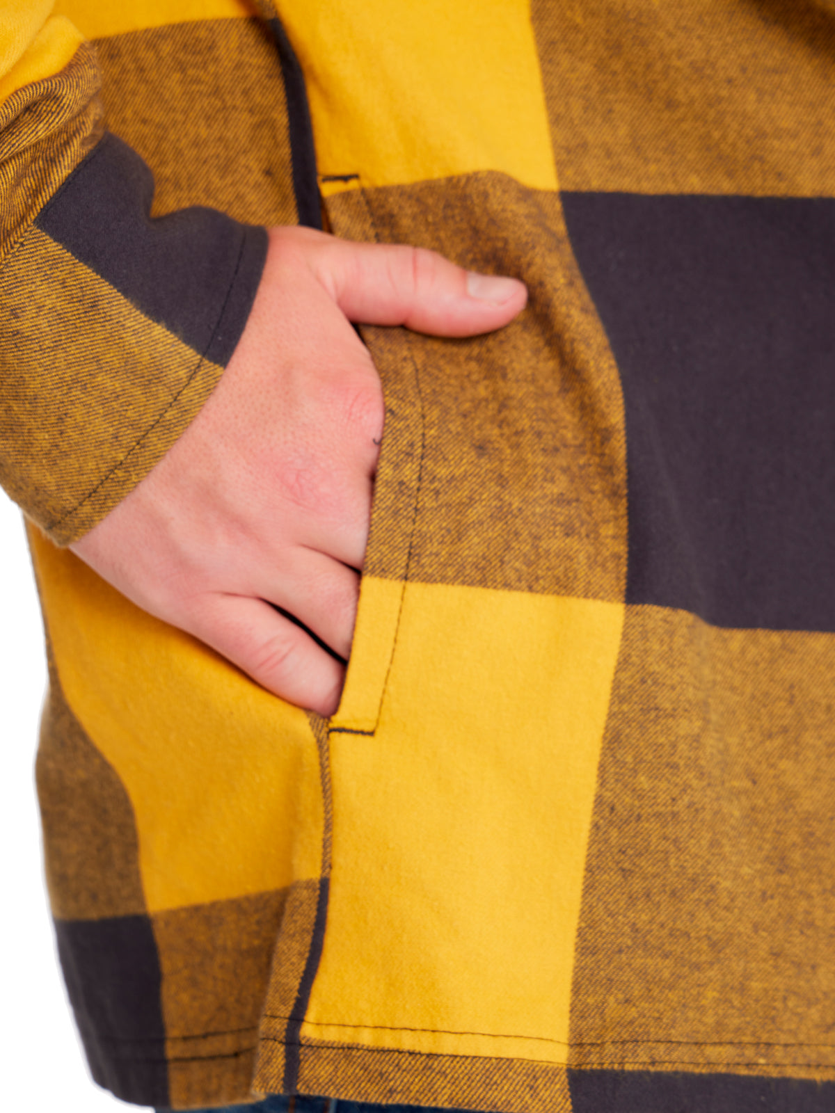 Camisa Manga larga Casual Hombre FLANNEL SNAP FRONT SHIRT JACKET Amarillo CAT