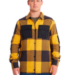 Camisa Manga larga Casual Hombre FLANNEL SNAP FRONT SHIRT JACKET Amarillo CAT