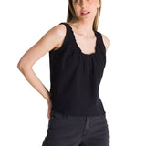 Blusa Sin Mangas Mujer U-Neck Negro CAT