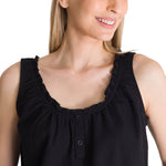 Blusa Sin Mangas Mujer U-Neck Negro CAT