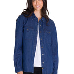 Camisa Manga Larga Casual Mujer DENIM RELAXED L/S Azul Cat