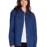 Camisa Manga Larga Casual Mujer DENIM RELAXED L/S Azul Cat