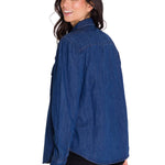 Camisa Manga Larga Casual Mujer DENIM RELAXED L/S Azul Cat