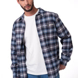 Camisa Manga Larga Hombre Classic Flannel Azul Cat