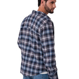 Camisa Manga Larga Hombre Classic Flannel Azul Cat
