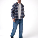 Camisa Manga Larga Hombre Classic Flannel Azul Cat