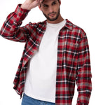 Camisa Manga Larga Hombre Classic Flannel Rojo Cat