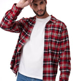 Camisa Manga Larga Hombre Classic Flannel Rojo Cat