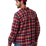 Camisa Manga Larga Hombre Classic Flannel Rojo Cat