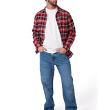 Camisa Manga Larga Hombre Classic Flannel Rojo Cat