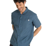 Camisa Manga Corta Hombre Western Camp Azul CAT