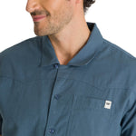 Camisa Manga Corta Hombre Western Camp Azul CAT