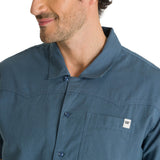 Camisa Manga Corta Hombre Western Camp Azul CAT