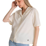 Camisa Manga Corta Mujer Lightweight Camp Blanco CAT