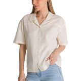 Camisa Manga Corta Mujer Lightweight Camp Blanco CAT