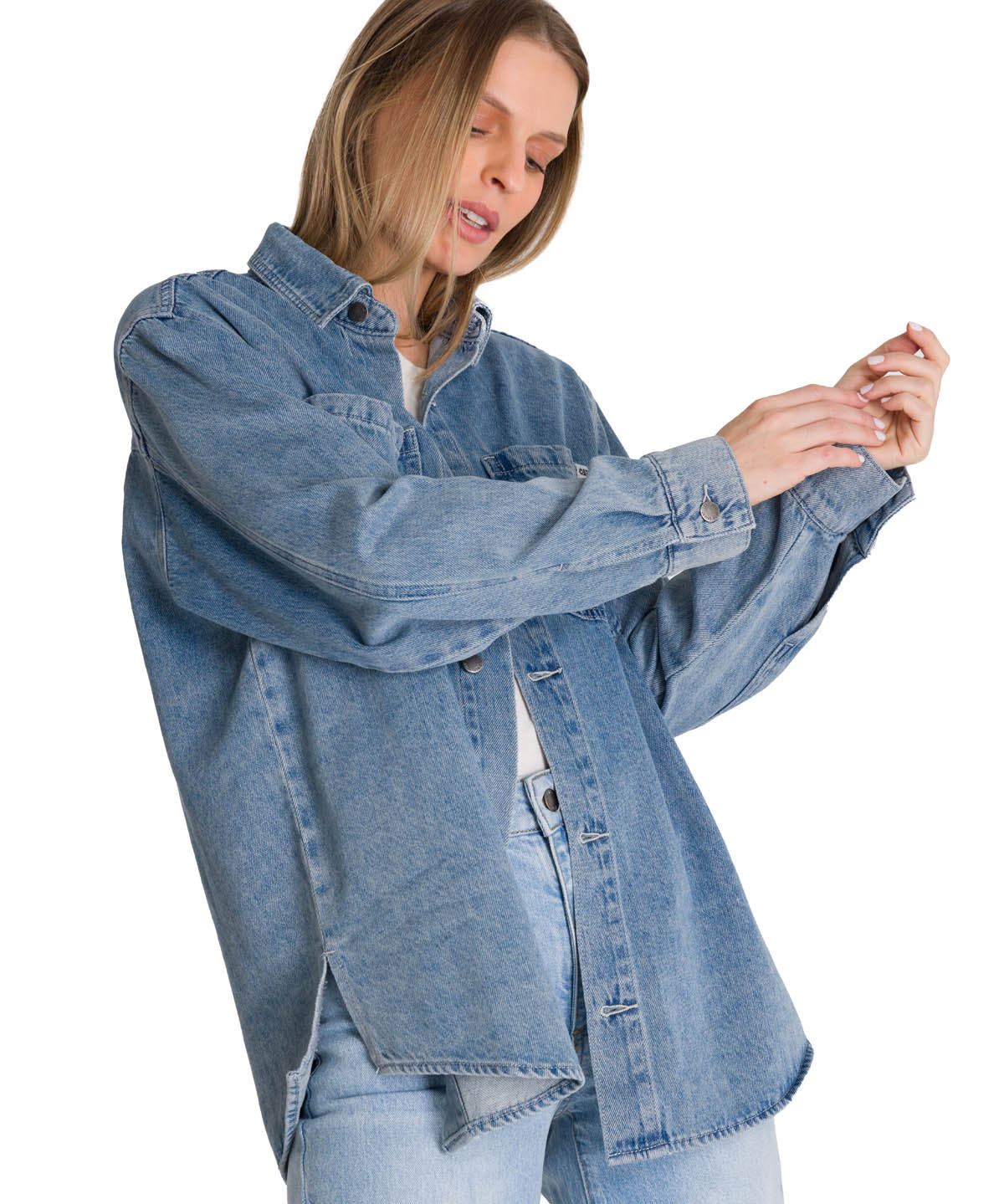 Chaqueta Oversized Mujer Denim Azul CAT