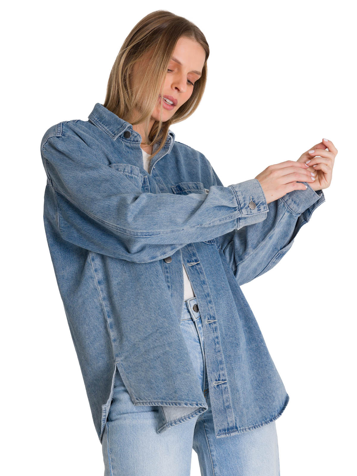 Chaqueta Oversized Mujer Denim Azul CAT