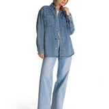 Chaqueta Oversized Mujer Denim Azul CAT