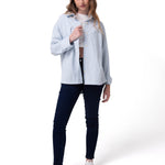 Camisa Manga Larga Mujer Oversized Celeste Cat