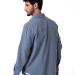 Camisa Manga Larga Hombre Lightweight Relaxed Azul Cat