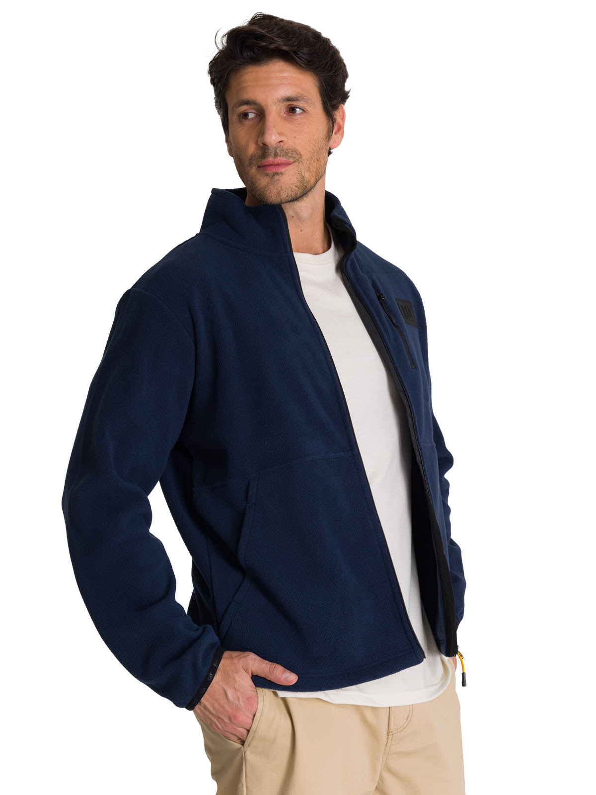 Polar Hombre Microfleece Full Zip Azul Petroleo CAT