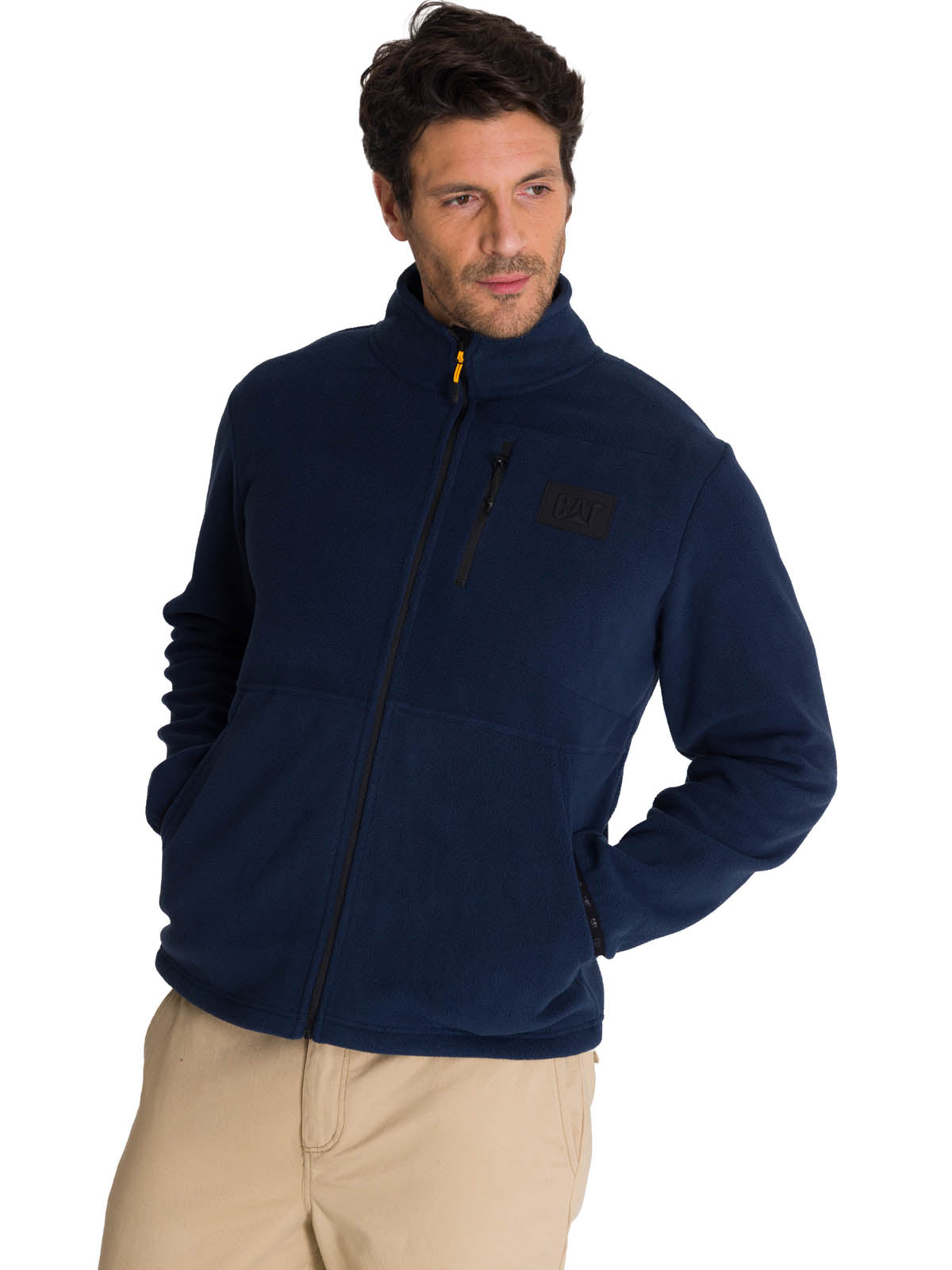 Polar Hombre Microfleece Full Zip Azul Petroleo CAT
