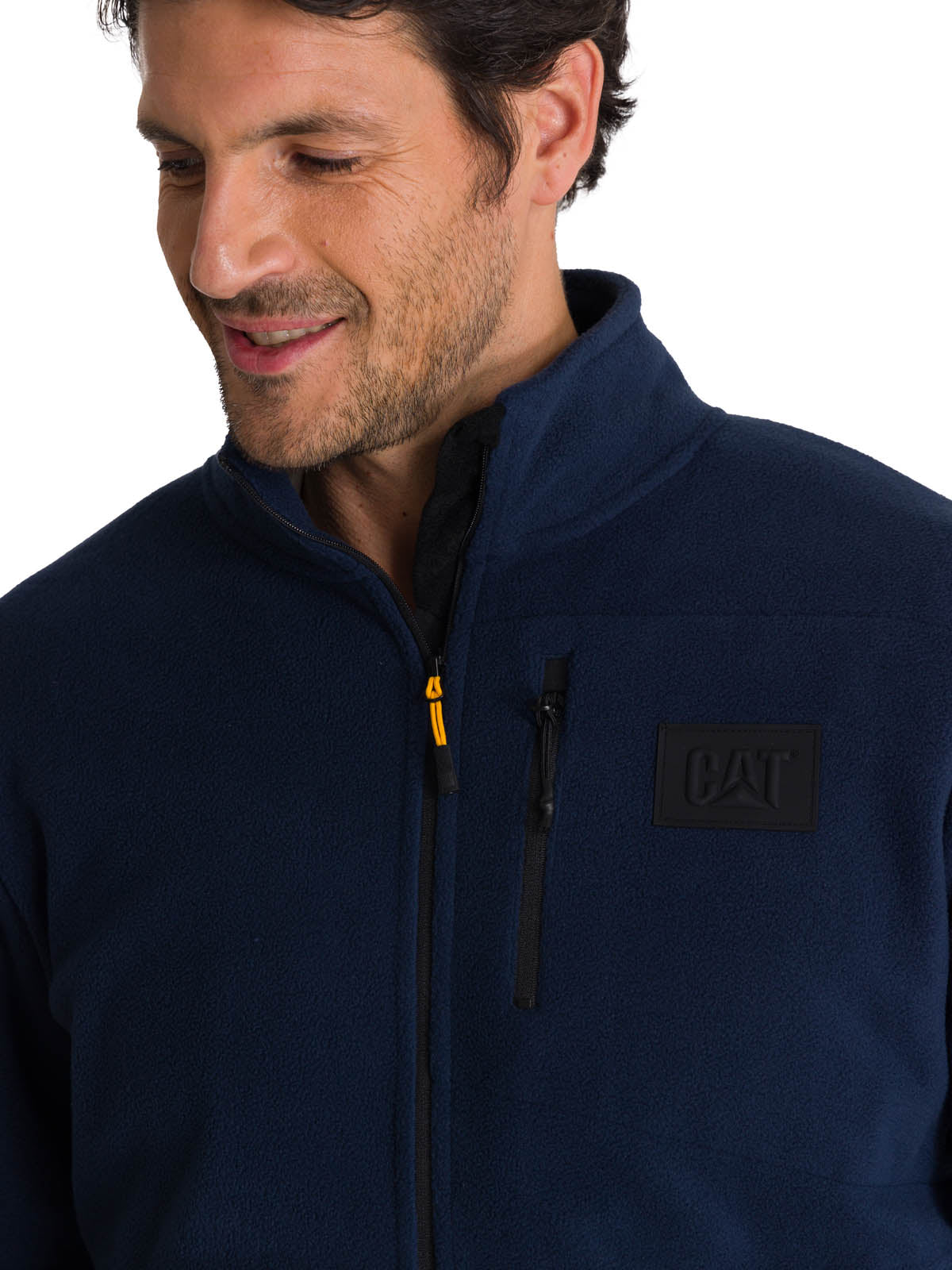 Polar Hombre Microfleece Full Zip Azul Petroleo CAT