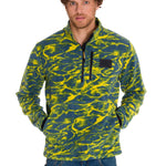 Polar Manga Larga Hombre Microfleece Quarter Zip Pullover Azul Cat